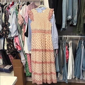 Floral Pink Sleeveless Dress